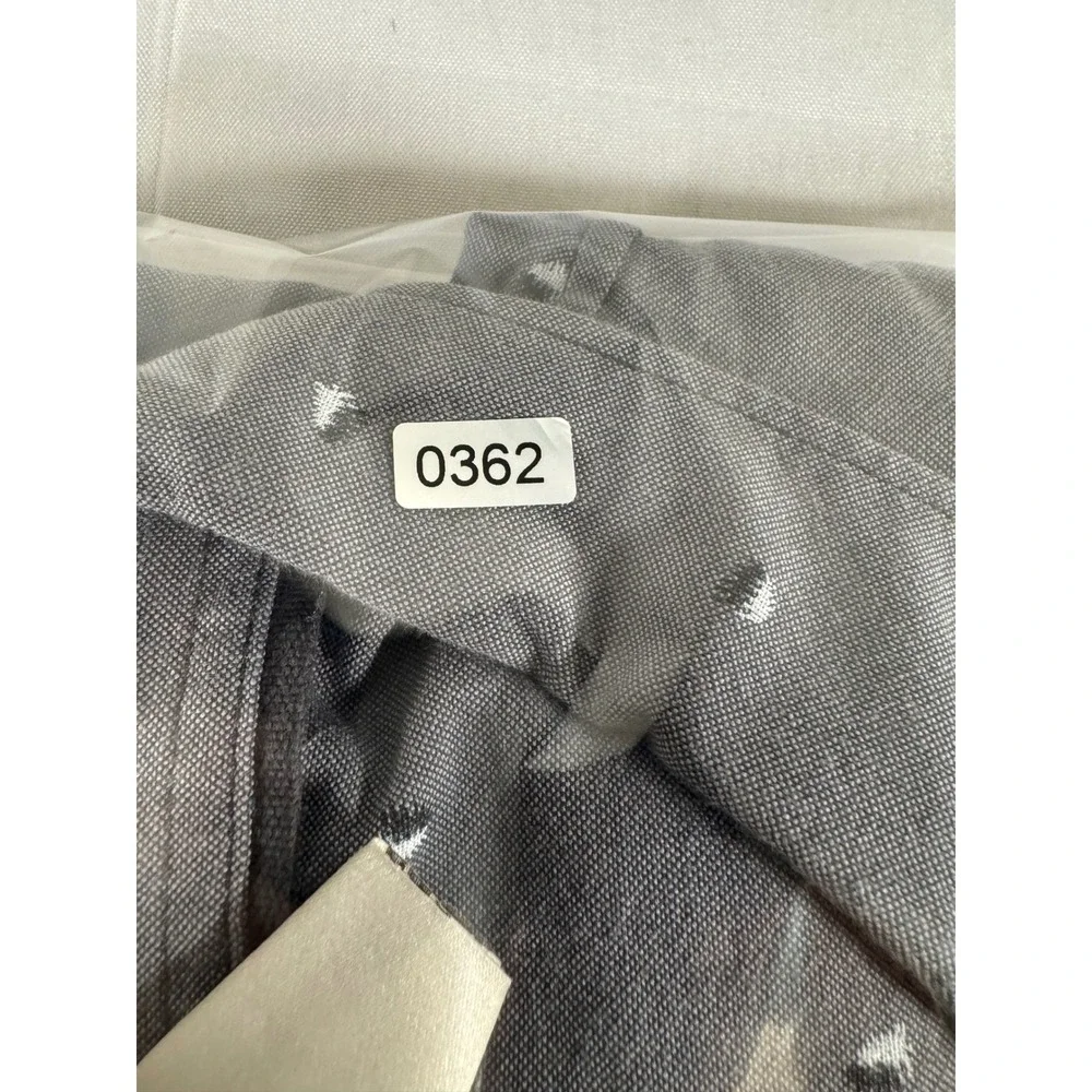 The North Face Mens Large Gray Embroidered Mountain Peak Button Down Shirt L/S